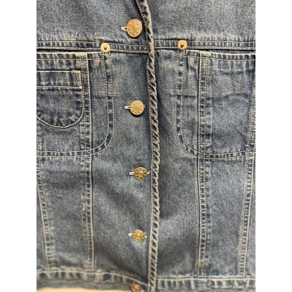 Vintage HGNY International Blues Denim Vest Size Medium - Picture 2 of 11